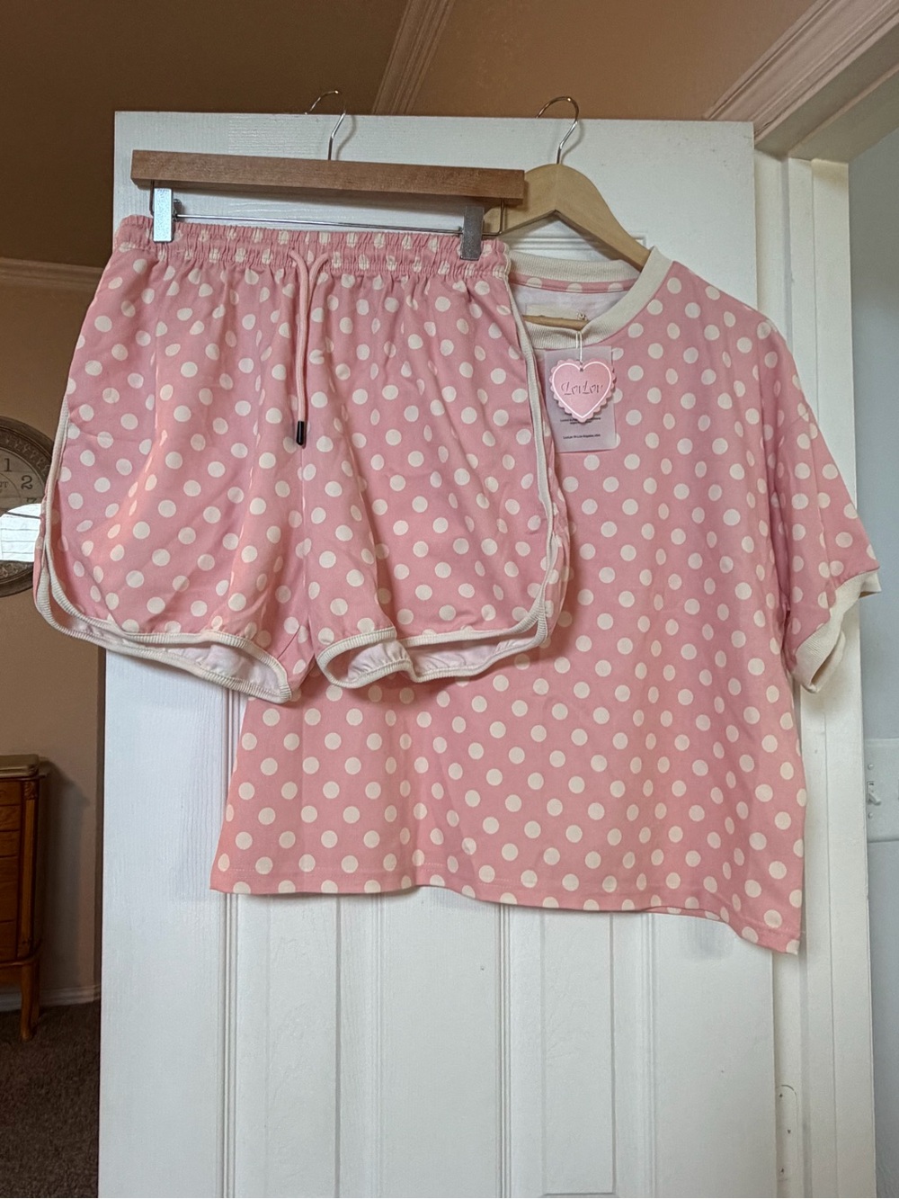 LovLov Pink Polka Dot Set - Shorts & Tee
